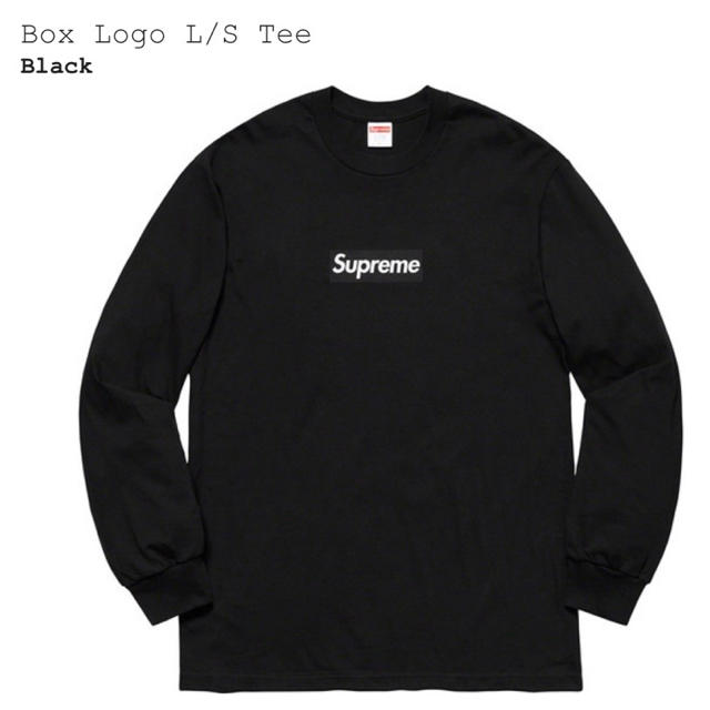 supreme Box Logo L/S Tee Blackトップス