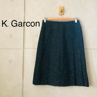  K.Garcon ツィード　スカート(ひざ丈スカート)