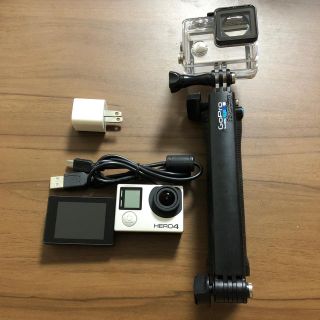 ゴープロ(GoPro)のgo pro hero4 Black 増設液晶などおまけ付き(ビデオカメラ)