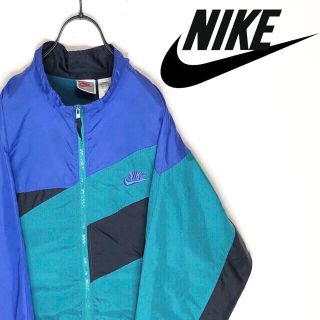 ナイキ(NIKE)のNIKE ナイキ ナイロンジャケット マルチカラー 銀タグ 90s スポーツ(ナイロンジャケット)