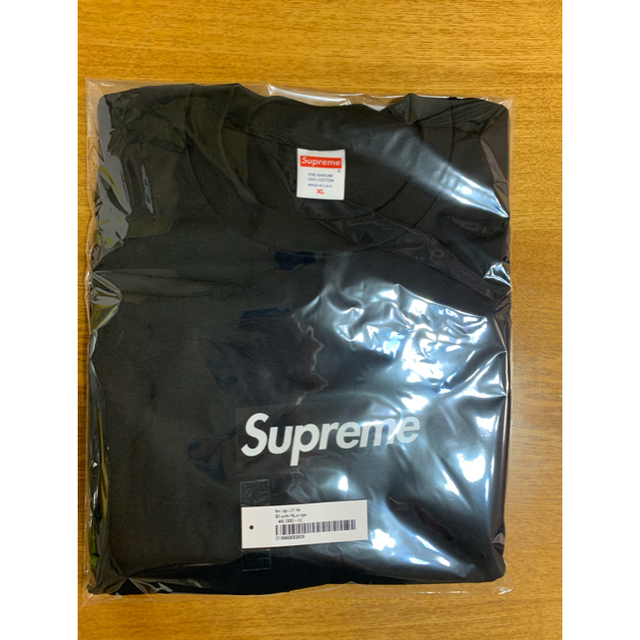 supreme Box Logo L/S Tee 黒 X Large - Tシャツ/カットソー(七分/長袖)