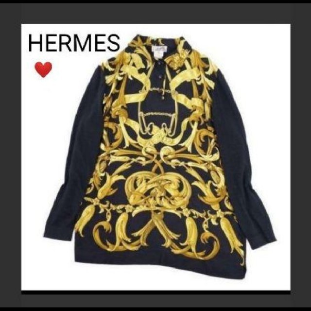 Hermes - 格安出品HERMES❤️人気スカーフ柄☆プルオーバーブラウス