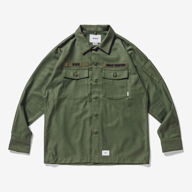 M WTAPS 20AW BUDS LS COTTON SATIN OD 新品トップス