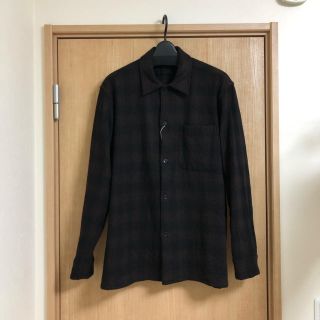 コモリ(COMOLI)の新品 comoli  コモリ ウールチェック オープンカラーシャツ brown(シャツ)