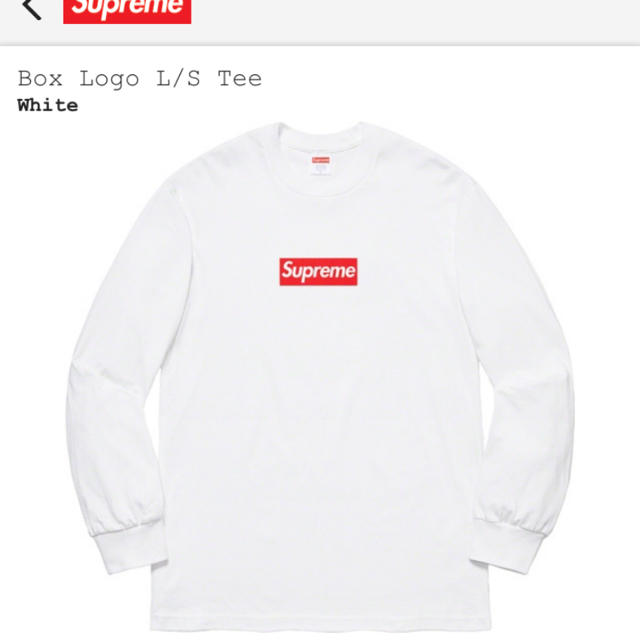 トップスsupreme box logo L / S tee