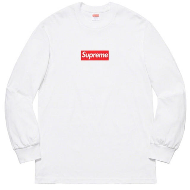 トップスsupreme 20fw box logo L/S tee 白 Mサイズ