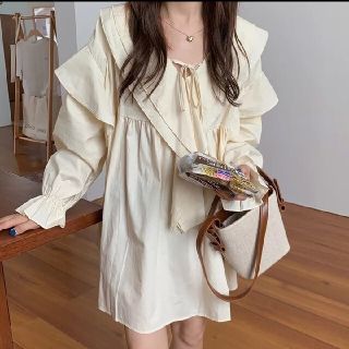 ザラ(ZARA)のレディース 新品 未着用 ミニワンピース チュニック フリーサイズ 秋冬 長袖M(ミニワンピース)