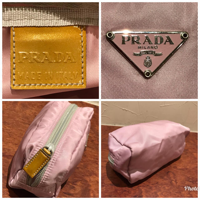PRADA プラダ ミニポーチ 化粧ポーチ 未使用品 ピンク系 3