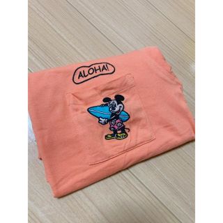 グローバルワーク(GLOBAL WORK)のミッキーTシャツ　トップス　グローバルワーク　オレンジ(Tシャツ/カットソー(半袖/袖なし))