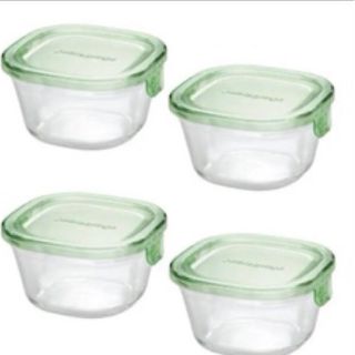 パイレックス(Pyrex)のiwaki パック&レンジ　耐熱　保存容器　200ml 4個セット(容器)