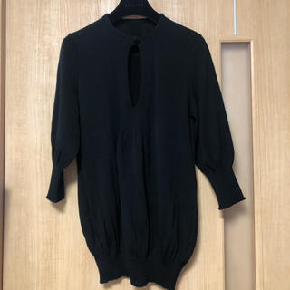 美品　4298シヅカコムロの黒のセーター(ニット/セーター)