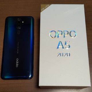 ラクテン(Rakuten)のOPPO A5 2020 グリーン 中古(スマートフォン本体)