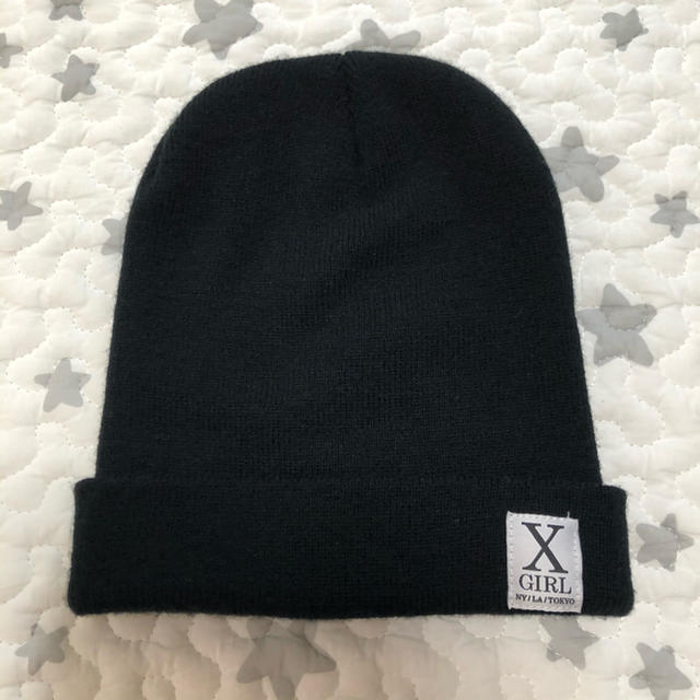 X-girl(エックスガール)のX-girl ニット帽　ビーニー レディースの帽子(ニット帽/ビーニー)の商品写真