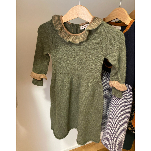 caramel baby&child  ニットワンピース　美品　3 キッズ/ベビー/マタニティのキッズ服女の子用(90cm~)(ワンピース)の商品写真