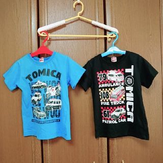 タカラトミー(Takara Tomy)のトミカ Tシャツ 110 青 & 黒 幼児 キッズ(Tシャツ/カットソー)