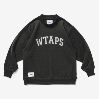 ダブルタップス(W)taps)のWTAPS 20AW COLLEGE MOCK NECK オリーブ L(スウェット)