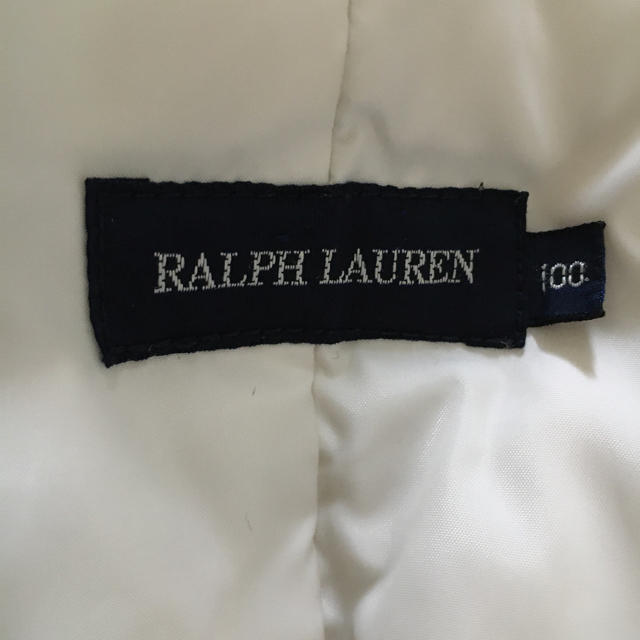 Ralph Lauren(ラルフローレン)のラルフローレン　100cm ダウンコート　ホワイト　白　キッズ　アウター　コート キッズ/ベビー/マタニティのキッズ服女の子用(90cm~)(ジャケット/上着)の商品写真