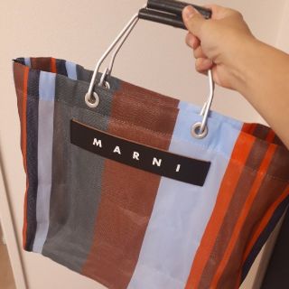 Marni - 【cheddar様専用】ストライプナイロンバッグ ラッカーレッドの