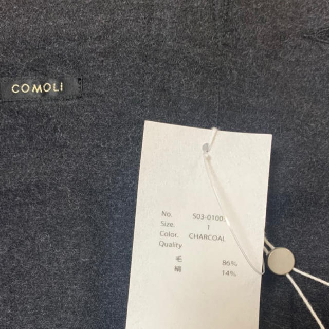 comoli ウールシルクジャケット チャコール サイズ1 comoli ウールシルクジャケット チャコール サイズ1