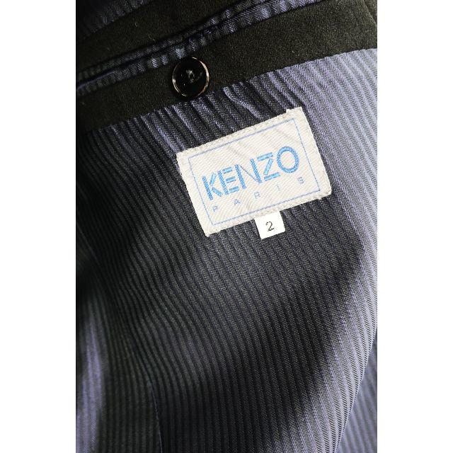 KENZO ケンゾーオムのブラックスーツ　L　プラチナ仕上げのクリーニング済み