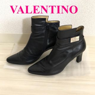 ヴァレンティノ(VALENTINO)のVALENTINO バレンティノ　ショートブーツ　ブラック　黒(ブーツ)