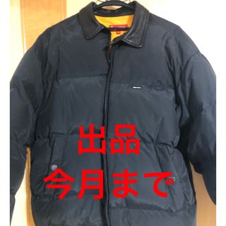 シュプリーム(Supreme)のsupreme leather collar puffy 黒 Mサイズ(ダウンジャケット)