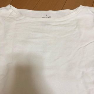 ムジルシリョウヒン(MUJI (無印良品))の美品。無印　白　L(シャツ/ブラウス(長袖/七分))