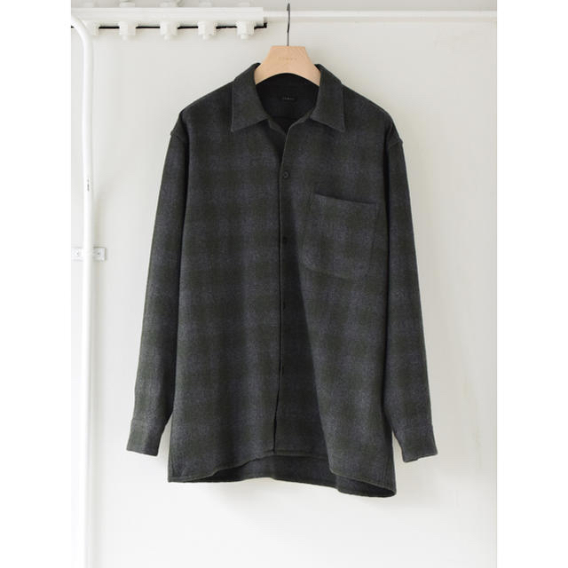 COMOLI - COMOLI 20AW新作 ウールチェックオープンカラーシャツ サイズ2 新品