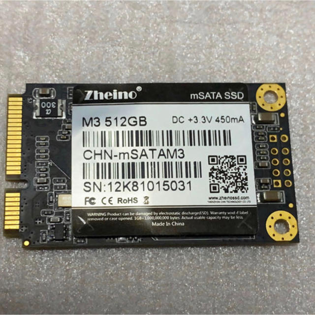 「いちたけ」さま専用★Zheino M3-512GB mSATA SSD