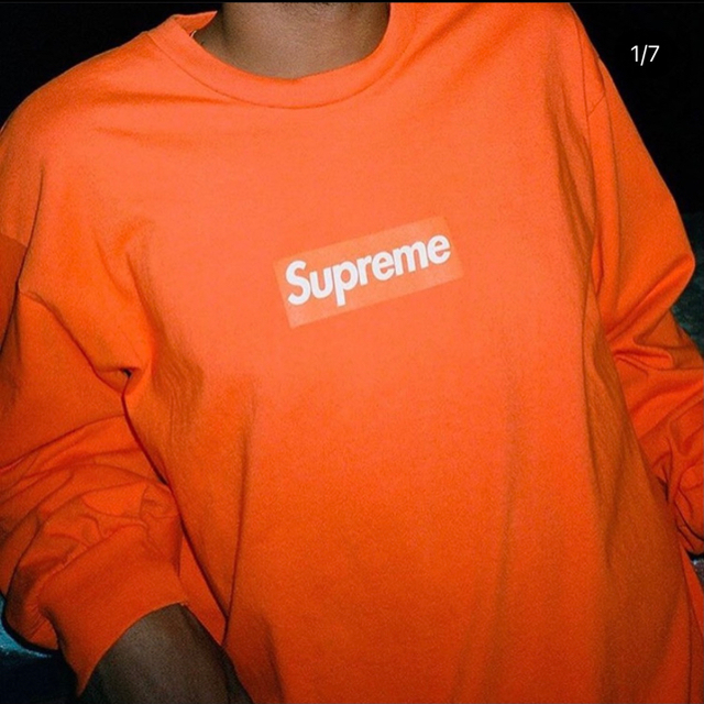 Supreme(シュプリーム)のSupreme Box Logo L/S Tee Orange S オレンジ メンズのトップス(Tシャツ/カットソー(七分/長袖))の商品写真