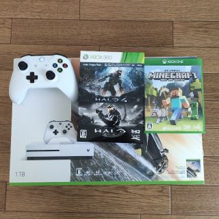 エックスボックス(Xbox)のxbox one s 1tb, halo4, minecraft, FIFA18(家庭用ゲーム機本体)