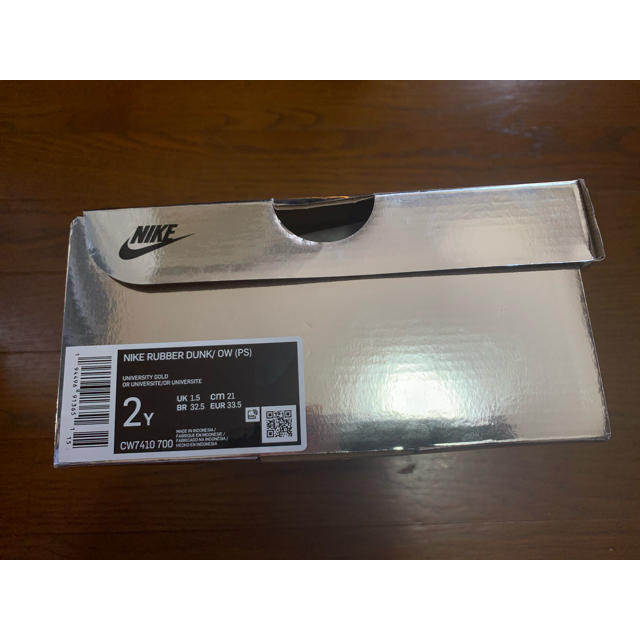 NIKE(ナイキ)のナイキ オフホワイト ラバーダンク 21cm Nike  off white  キッズ/ベビー/マタニティのキッズ靴/シューズ(15cm~)(スニーカー)の商品写真