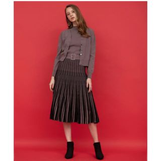 アンドクチュール(And Couture)のAnd Couture カーディガン×配色ストライプニットワンピース(ひざ丈ワンピース)