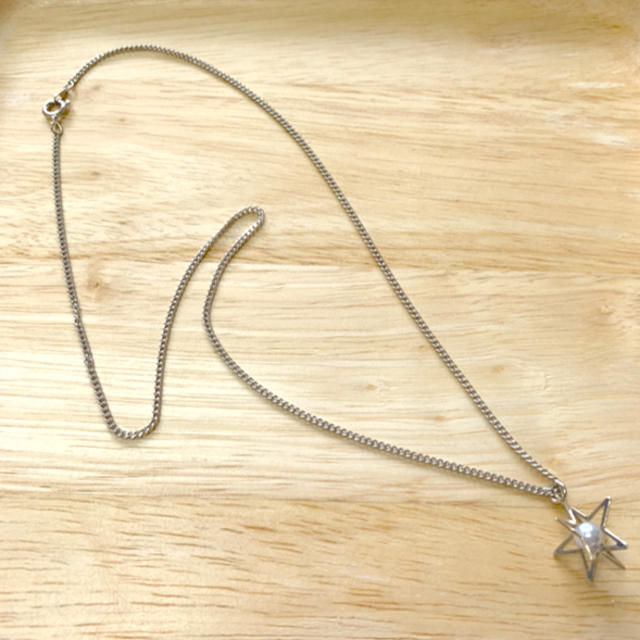 ハンドメイド  星のチェーンネックレス ハンドメイドのアクセサリー(ネックレス)の商品写真