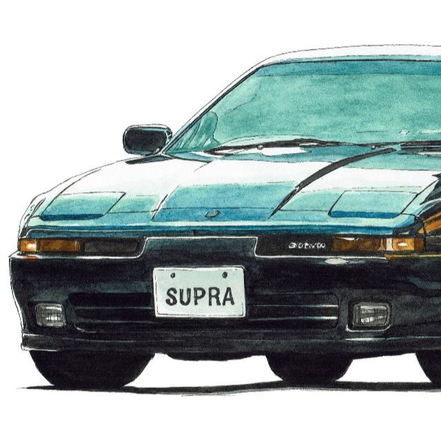 トヨタ(トヨタ)のNC-972スープラ3.0GT/2.0GT限定版画 直筆サイン額装●作家平右ヱ門 自動車/バイクの自動車(カタログ/マニュアル)の商品写真