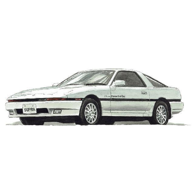 トヨタ(トヨタ)のNC-972スープラ3.0GT/2.0GT限定版画 直筆サイン額装●作家平右ヱ門 自動車/バイクの自動車(カタログ/マニュアル)の商品写真