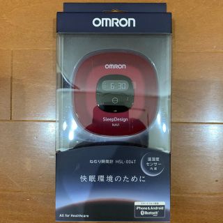 オムロン(OMRON)のOMRON オムロン ねむり時間計 レッド HSL-004T(その他)