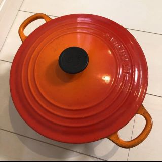 ルクルーゼ(LE CREUSET)の確認用⭐︎ル・クルーゼ22センチ鍋　オレンジ(鍋/フライパン)