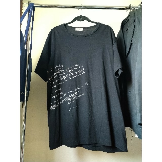 Tシャツ/カットソー(半袖/袖なし)Yohji Yamamoto カットソー リリック 19ss 抜染