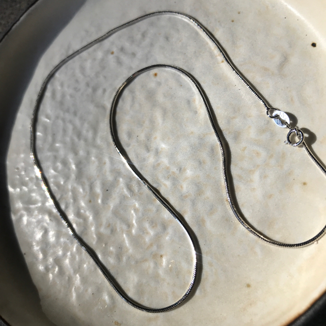 simple silver necklace unisex  メンズのアクセサリー(ネックレス)の商品写真