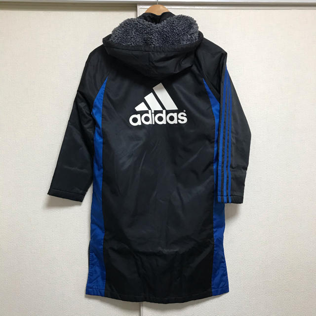 adidas(アディダス)のアディダス　ベンチコート　150 黒 スポーツ/アウトドアのサッカー/フットサル(ウェア)の商品写真