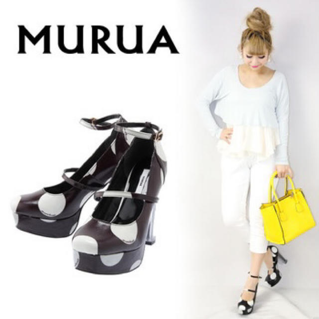 MURUA(ムルーア)のMURUA ドットパンプス レディースの靴/シューズ(ハイヒール/パンプス)の商品写真
