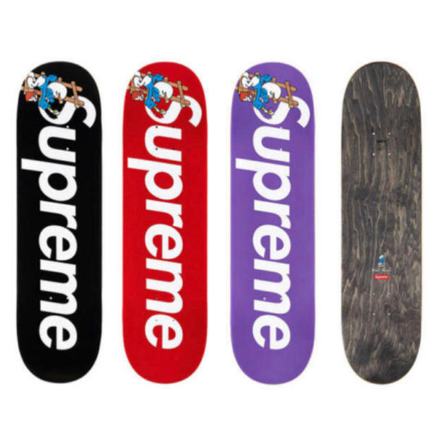 Supreme(シュプリーム)の3個　Supreme smurfs skateboard deck  スマーフ  スポーツ/アウトドアのスポーツ/アウトドア その他(スケートボード)の商品写真