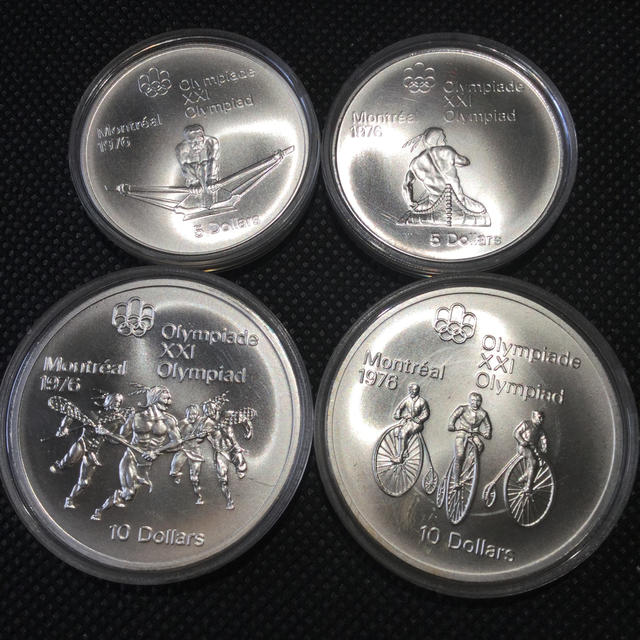モントリオールオリンピック記念銀貨4枚の通販 by ギャラクシーホール's shop｜ラクマ