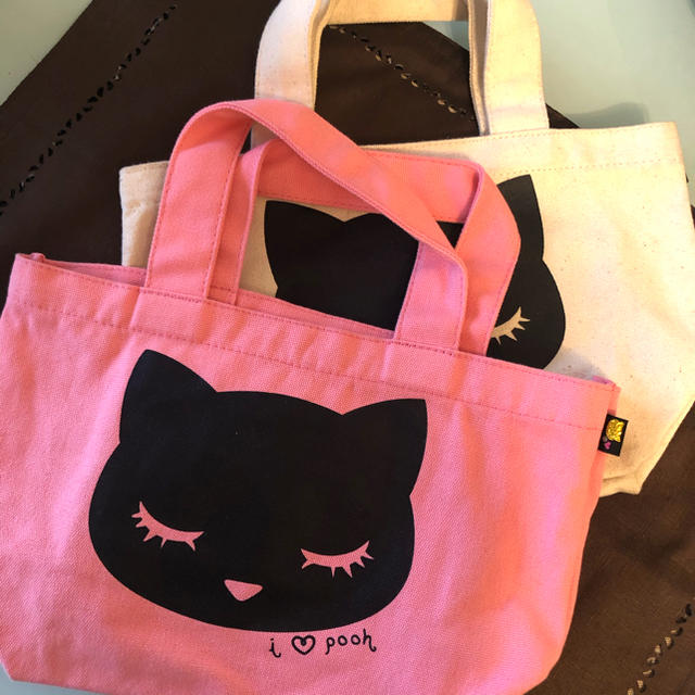 ☆ミニトートバッグ☆ 猫柄2個セット  レディースのバッグ(トートバッグ)の商品写真