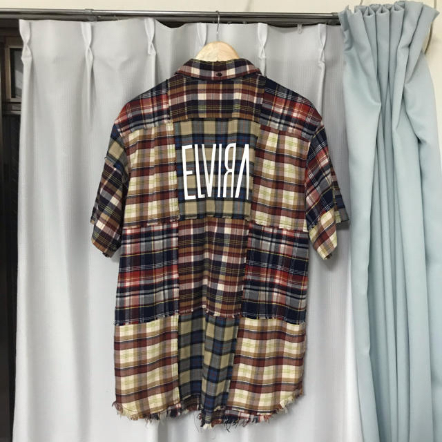 送料無料 エルビラ チェックシャツ 半袖シャツ メンズのトップス(シャツ)の商品写真