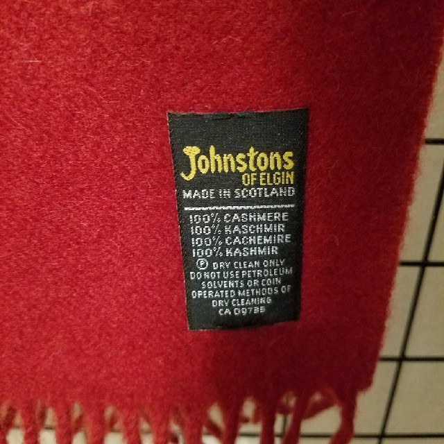 Johnstons(ジョンストンズ)の80's vintage Johnstons Cashmere カシミアマフラー レディースのファッション小物(マフラー/ショール)の商品写真