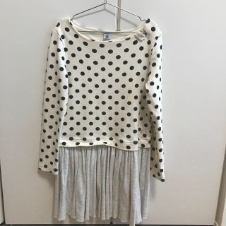 プチバトー(PETIT BATEAU)のプチバトー　水玉ワンピース　140センチ(ワンピース)