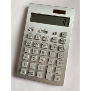 ムジルシリョウヒン(MUJI (無印良品))の無印良品　電卓　シルバー　12桁(オフィス用品一般)
