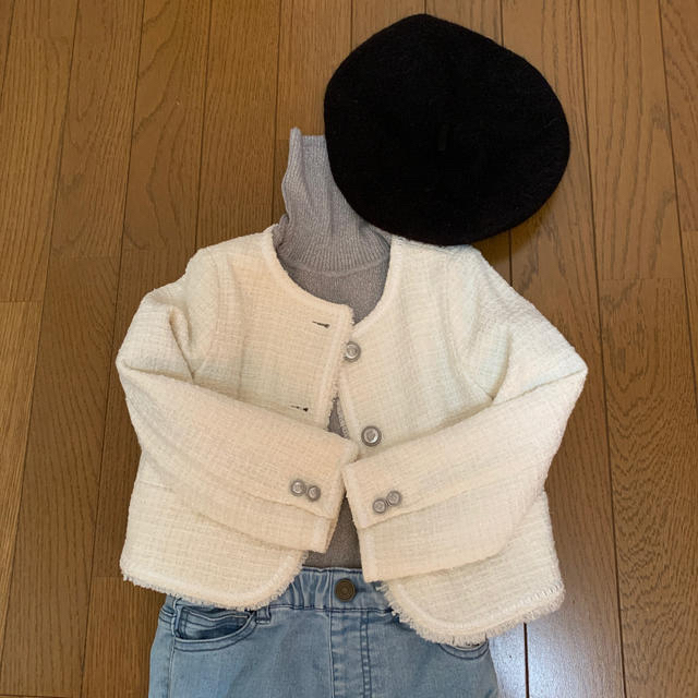 UNITED ARROWS green label relaxing(ユナイテッドアローズグリーンレーベルリラクシング)のUNITED ARROWS★kidsツイードジャケット115cm キッズ/ベビー/マタニティのキッズ服女の子用(90cm~)(ジャケット/上着)の商品写真